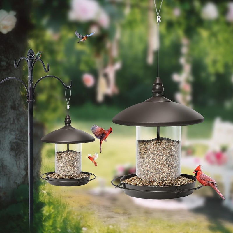 Youvip Pack of 2 Bird Feeder for Backyard Birds. Bronze - Image 2